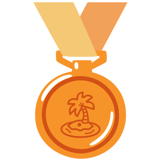 third place medal desert island