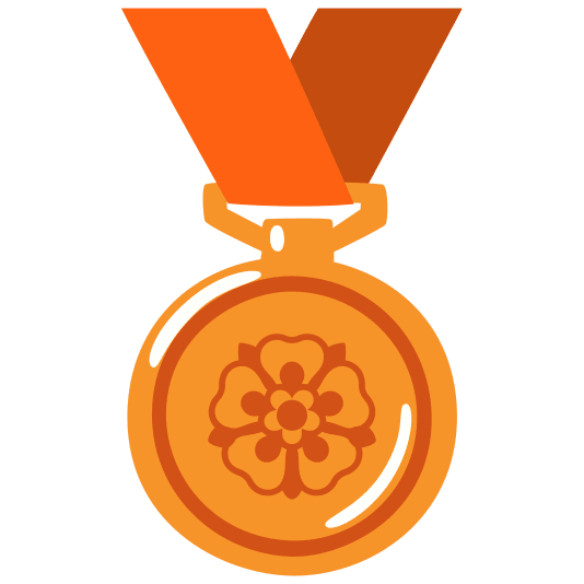 third place medal rosette