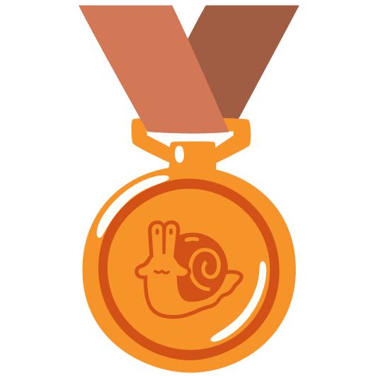 third place medal snail