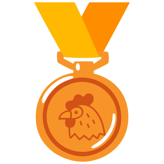 third place medal chicken