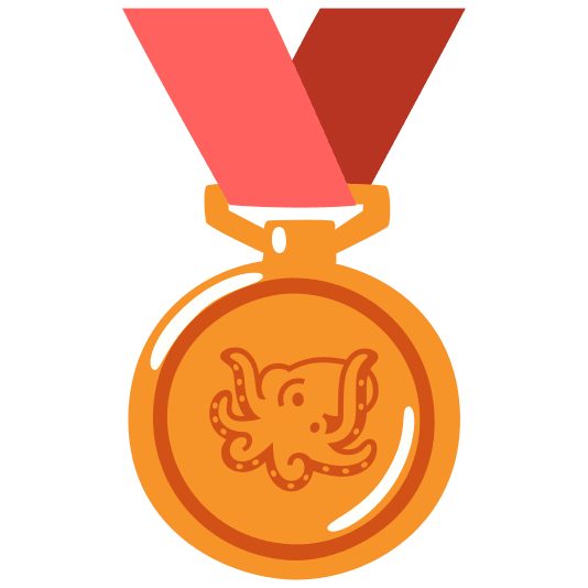 third place medal octopus