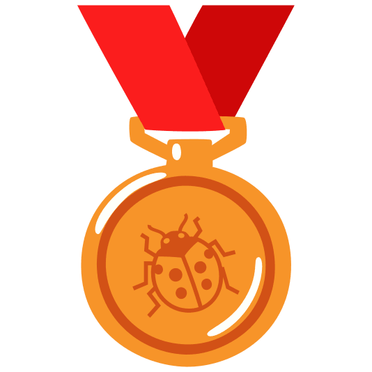 third place medal ladybug