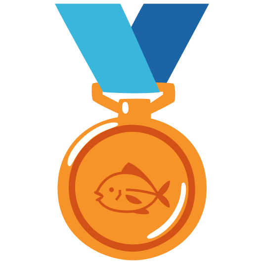 third place medal fish