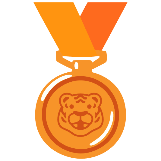 third place medal tiger
