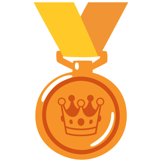 third place medal crown