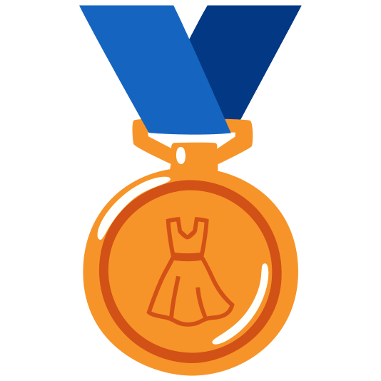 third place medal dress