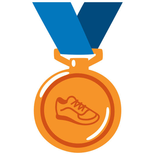 third place medal athletic shoe