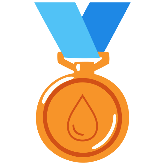 third place medal droplet
