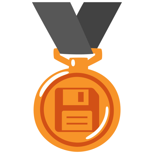 third place medal floppy disk