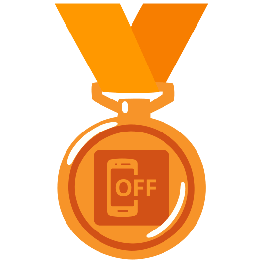 third place medal mobile phone off