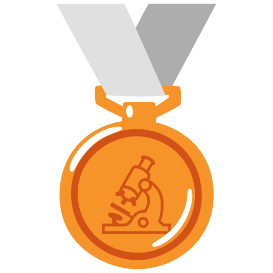 third place medal microscope