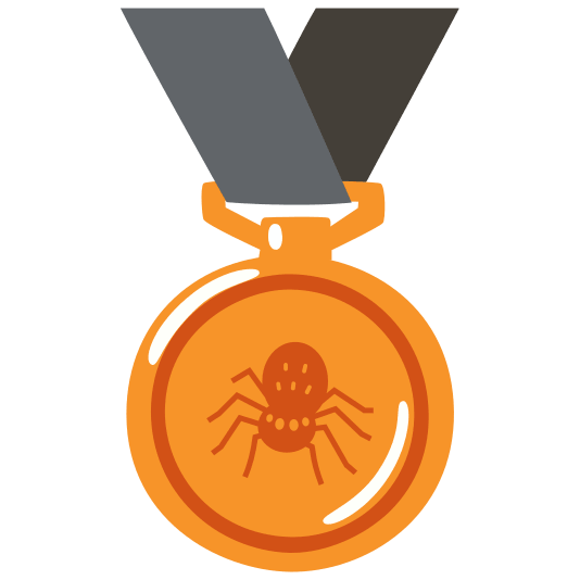 third place medal spider