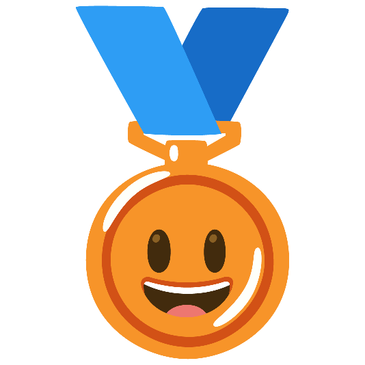 third place medal smiley