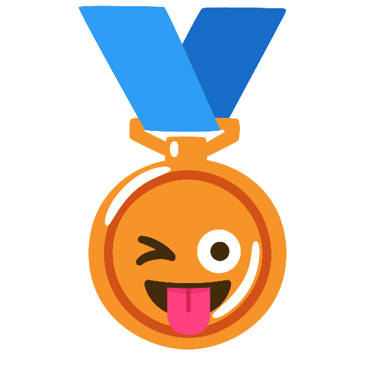 third place medal stuck out tongue winking eye