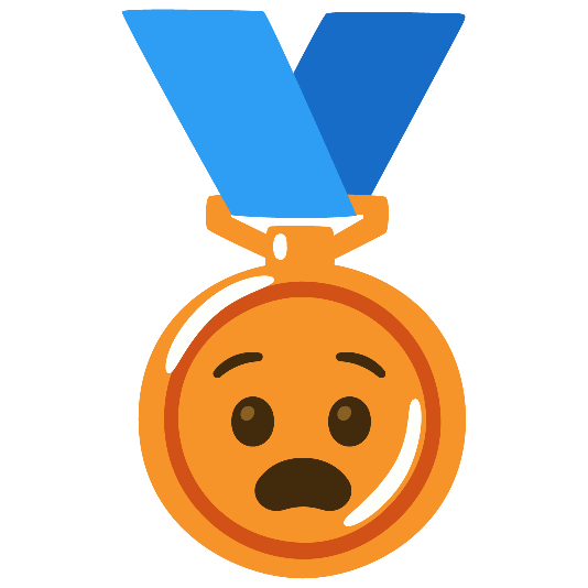 third place medal anguished