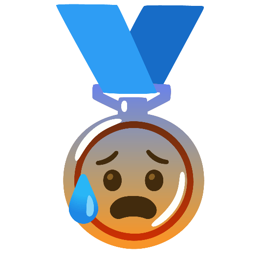 third place medal cold sweat