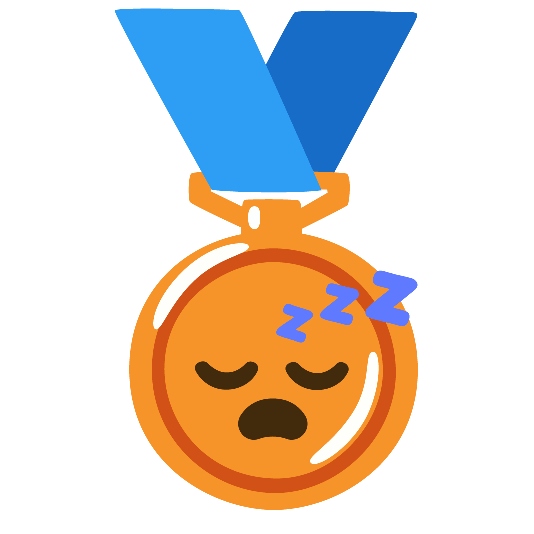 third place medal sleeping