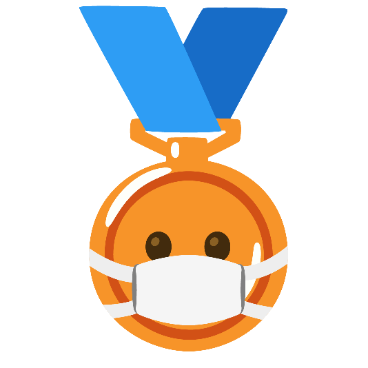 third place medal mask