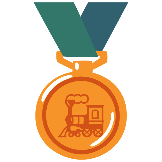 third place medal steam locomotive