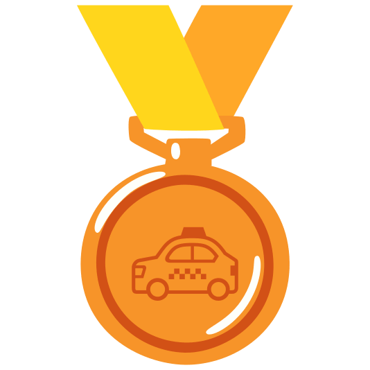 third place medal taxi