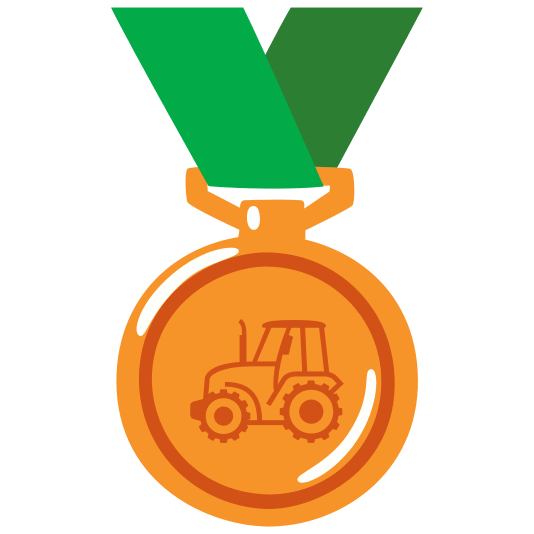 third place medal tractor