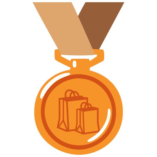 third place medal shopping bags