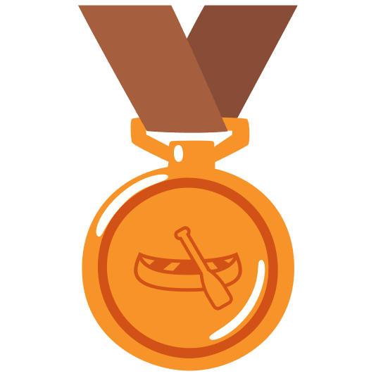 third place medal canoe