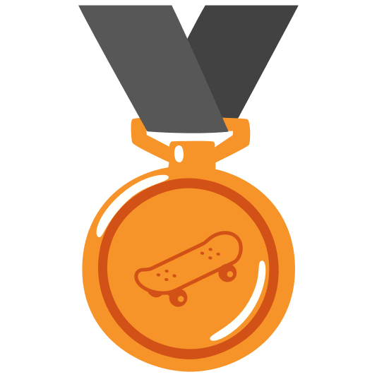 third place medal skateboard