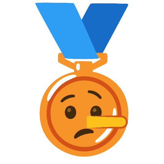 third place medal lying face