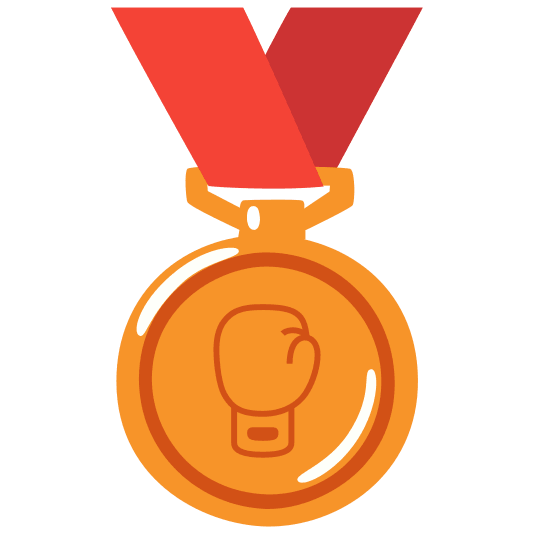 third place medal boxing glove