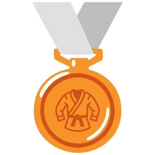 third place medal martial arts uniform