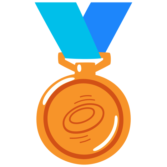 third place medal flying disc