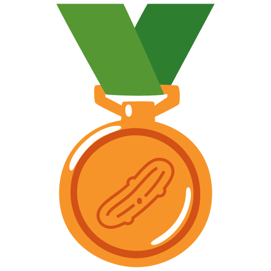 third place medal cucumber