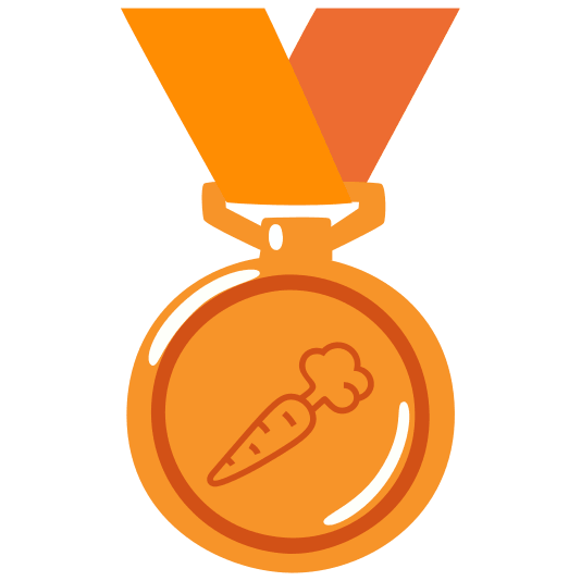 third place medal carrot