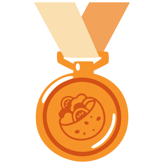 third place medal stuffed flatbread