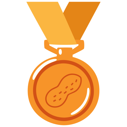 third place medal peanuts