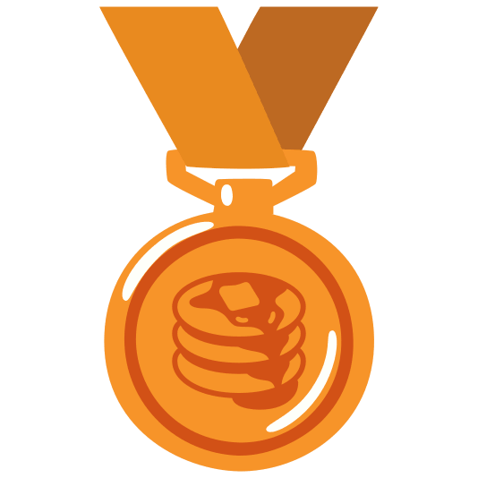third place medal pancakes