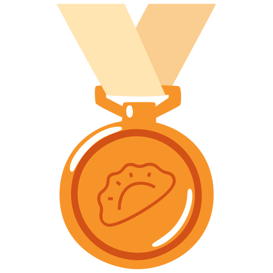 third place medal dumpling