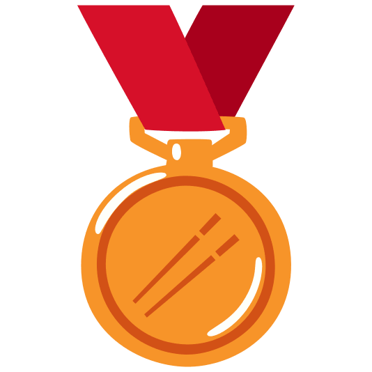 third place medal chopsticks