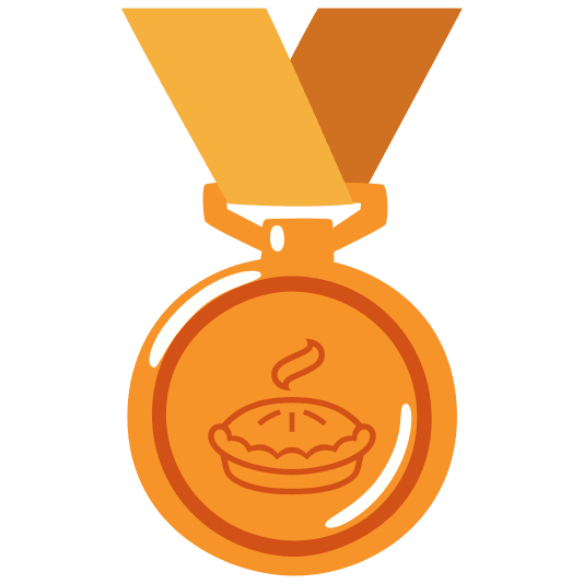 third place medal pie