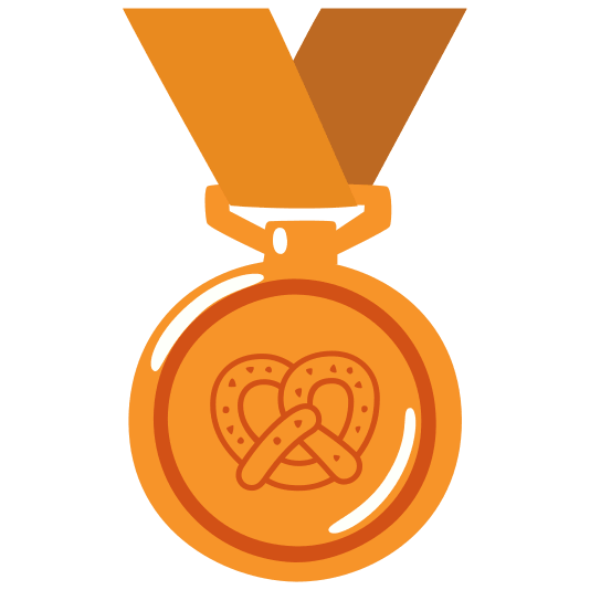 third place medal pretzel