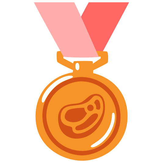 third place medal cut of meat