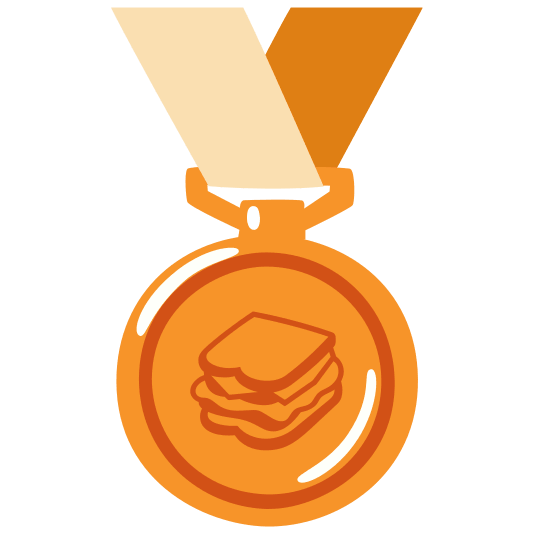 third place medal sandwich