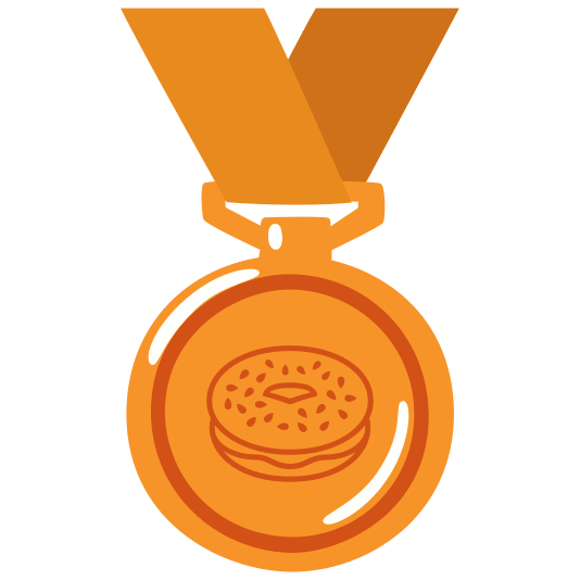 third place medal bagel