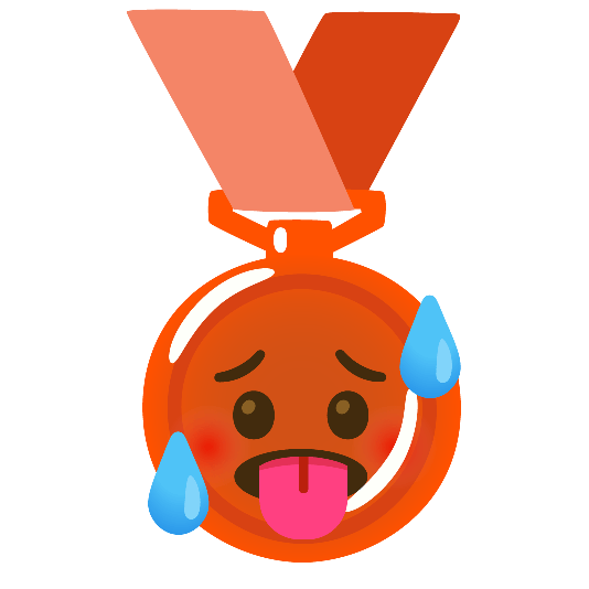 third place medal hot face