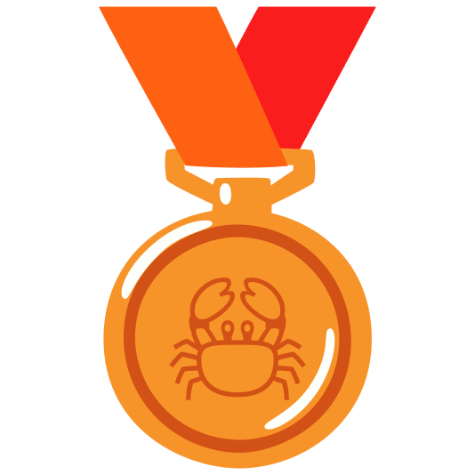 third place medal crab