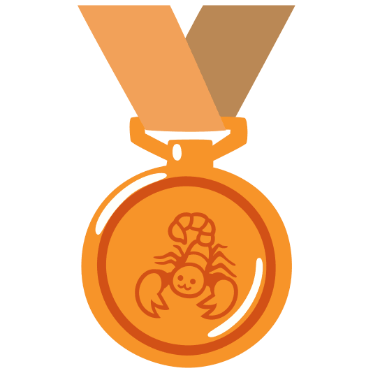 third place medal scorpion
