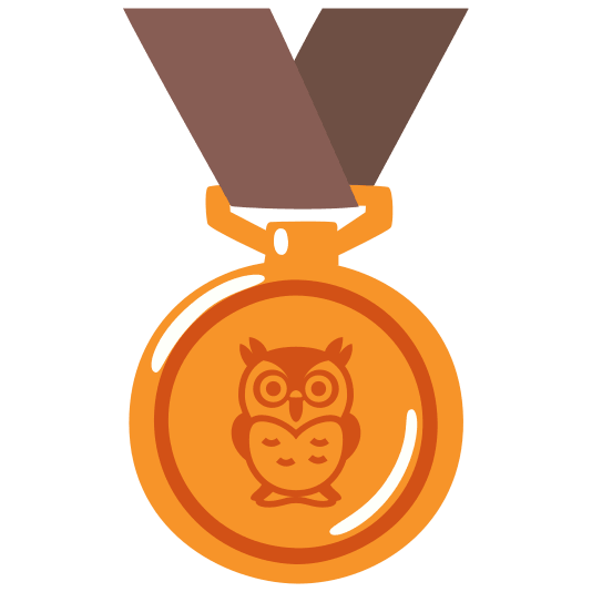 third place medal owl