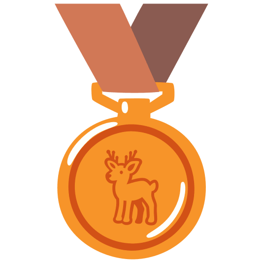 third place medal deer