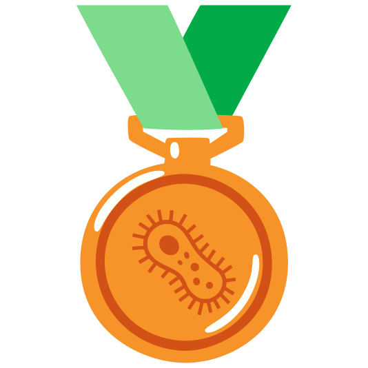 third place medal microbe
